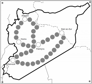 mapa Syrie